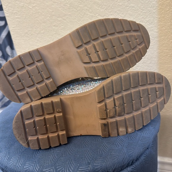 Betsy Johnson embellished sparkle combat boots - Picture 5 of 6